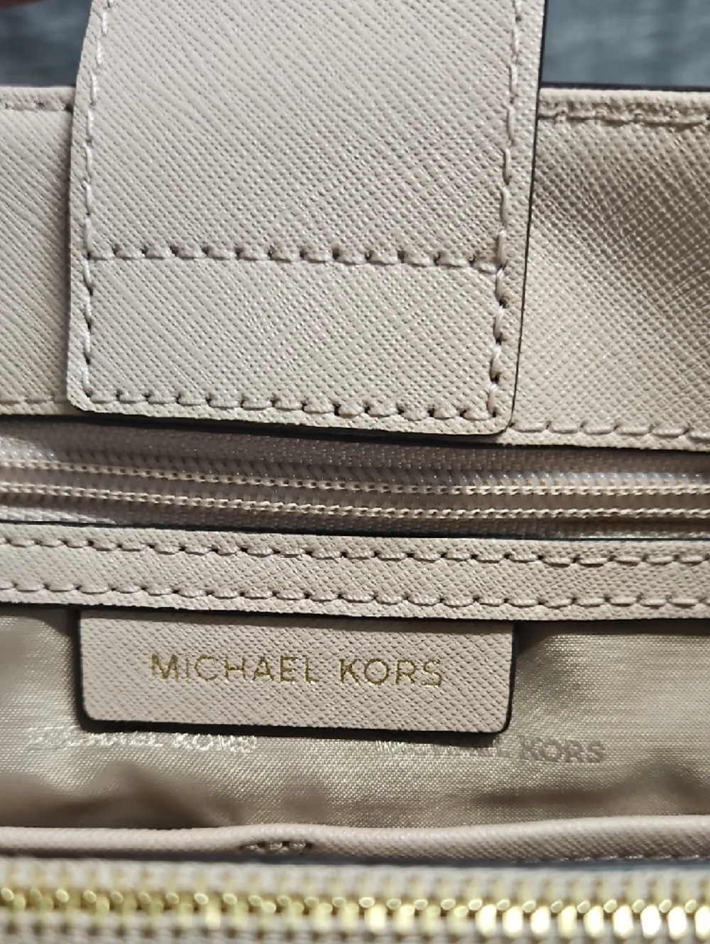 Michael Kors Blush Pink Saffiano Satchel with Gold Hardware